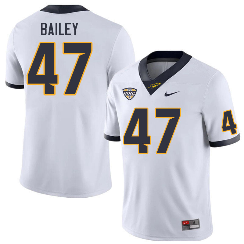 Toledo Rockets #47 Matthew Bailey College Football Jerseys Stitched Sale-White